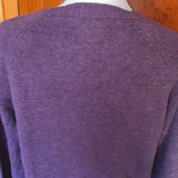 🌸Jcrew purple crewneck sweater 100% lambswool size medium🌸 - Picture 7 of 8